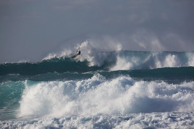 Josh Stone defying gravity and sanity - 2012 AWT Maui Makani Classic © American Windsurfing Tour http://americanwindsurfingtour.com/
